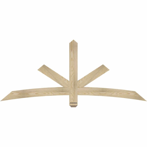 Ekena Millwork Alberta Rough Sawn Timber Gable Bracket, Douglas Fir, 72"W x 30"H x 2"D x 4"F, 10/12 Pitch GBW072X30X0204ALB00RDF - main
